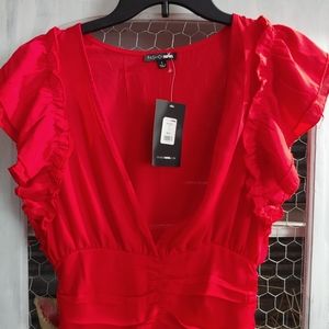 Stunning red crop top